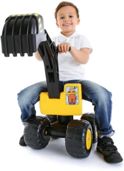 Sitzbagger Mobby-Dig + Bauhelm -Kinderspielzeug 4ever spiel sitzbagger mobby dig bauhelm 3