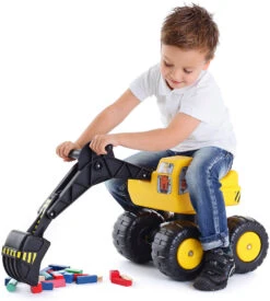 Sitzbagger Mobby-Dig + Bauhelm -Kinderspielzeug 4ever spiel sitzbagger mobby dig bauhelm 5