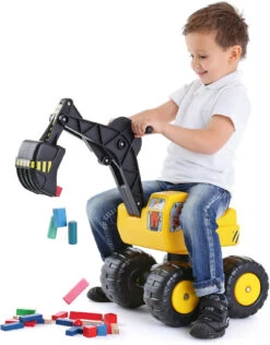 Sitzbagger Mobby-Dig + Bauhelm -Kinderspielzeug 4ever spiel sitzbagger mobby dig bauhelm 6