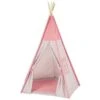 Tipi-Zelt Sterne "Tori" Grau/rosa Inkl. Bodenmatte - Ab 3 Jahren -Kinderspielzeug howa tipi zelt sterne tori grau rosa inkl bodenmatte ab 3 jahren
