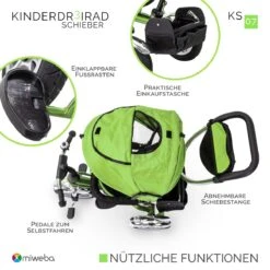 Dreirad KS07 In Grün -Kinderspielzeug miweba dreirad ks07 in grun 4