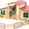 Pferdestall Aus Holz -Kinderspielzeug mytoys originals pferdestall aus holz