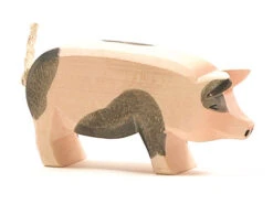 Spielfigur "Schwein Gefleckt Kopf Hoch"