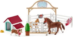 Schleich Horse Club 42458 Horse Club Hannahs Gastpferde Mit Hündin Ruby -Kinderspielzeug schleich horse club 42458 horse club hannahs gastpferde mit hundin ruby 3